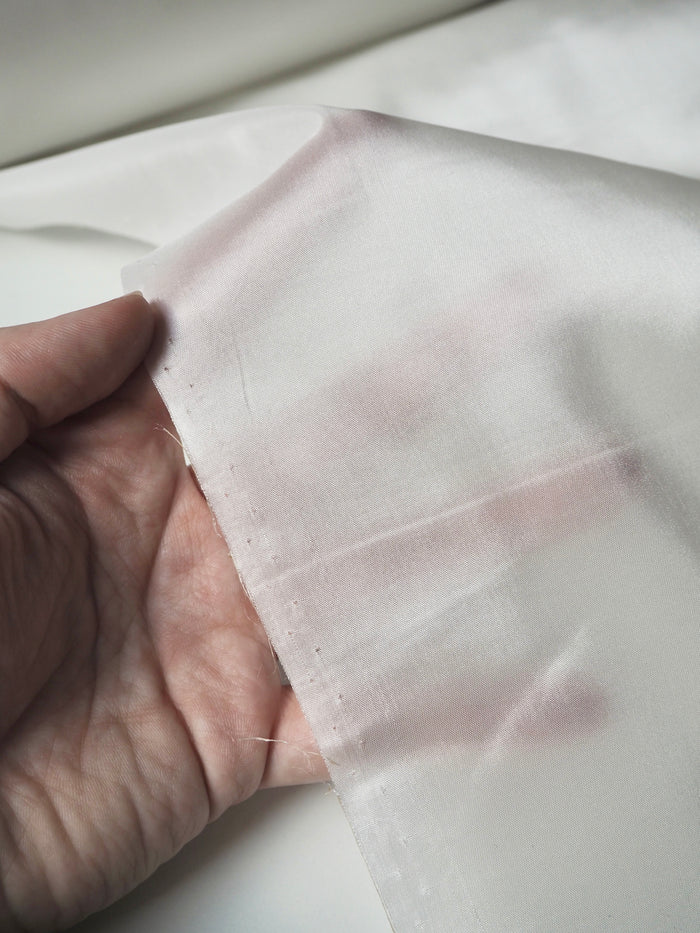 Soft Ivory Stretch Acetate Satin Lining