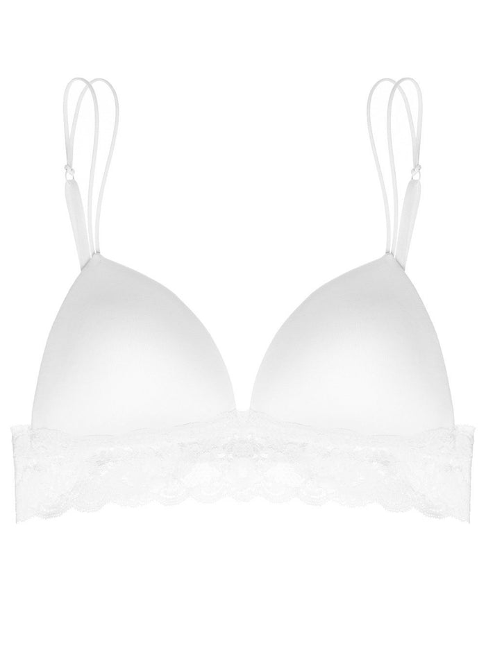 White Bralette - Never Say Never Soft Padded Bra
