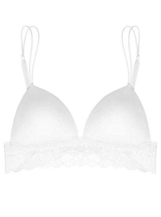 White Bralette - Never Say Never Soft Padded Bra