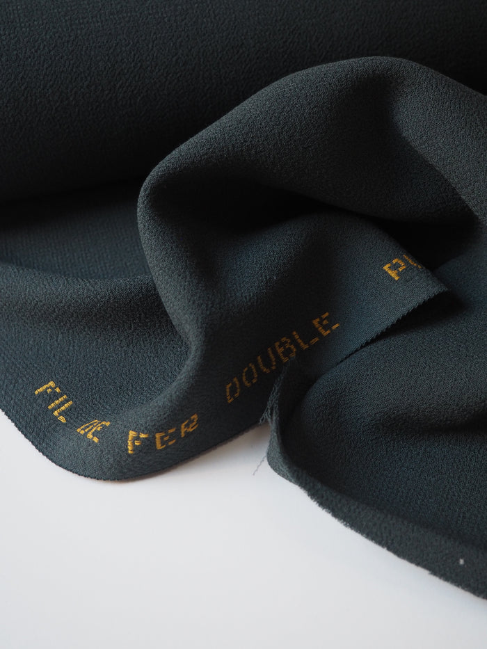 Soft Pine Double Wool Crepe