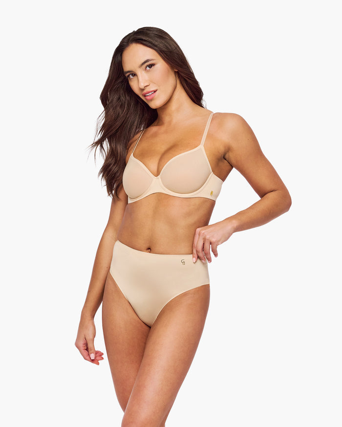 Beige Bra - Lisciante Spacer T-Shirt Bra