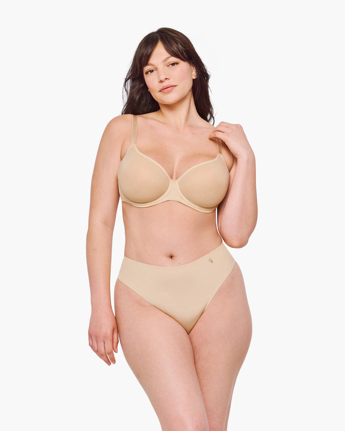 Beige Bra - Lisciante Spacer T-Shirt Bra