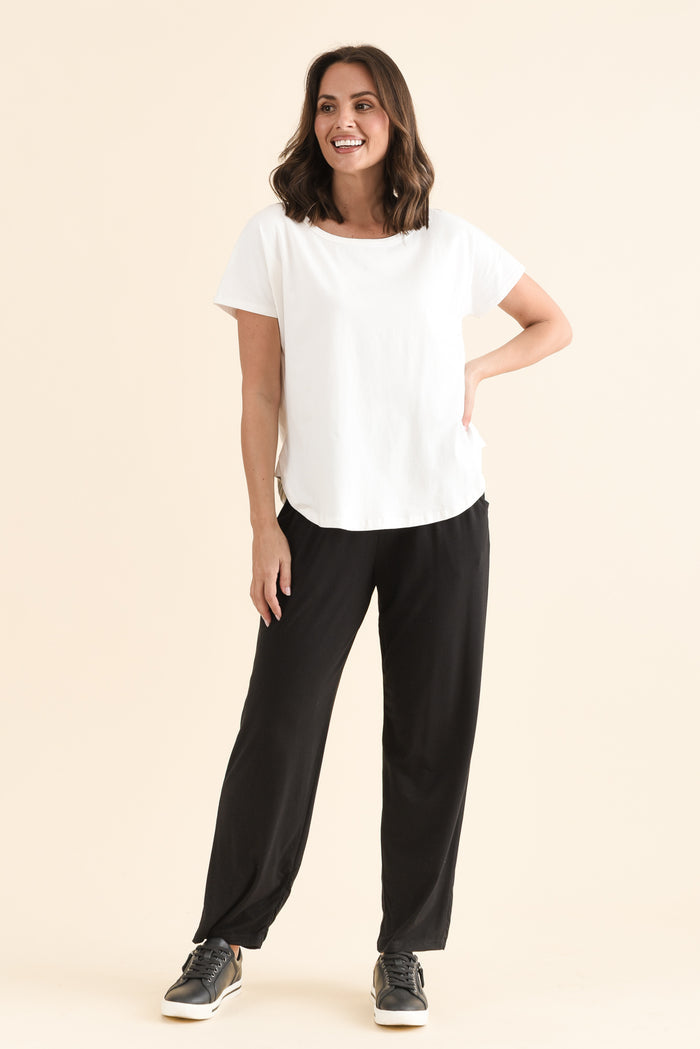 Stevie White Cotton Tee