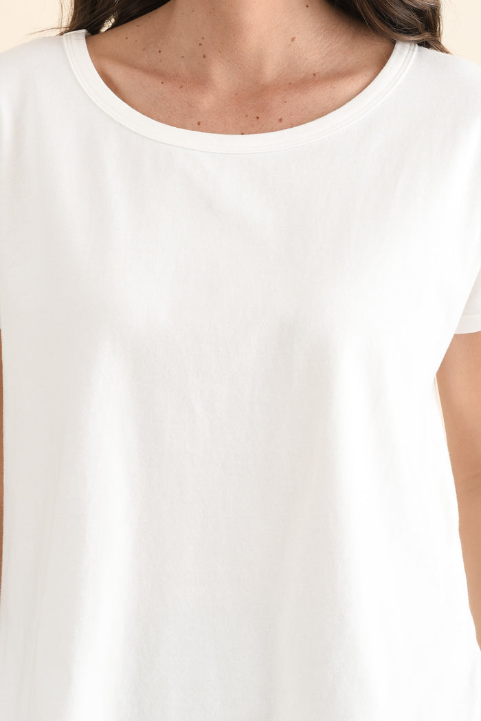 Stevie White Cotton Tee