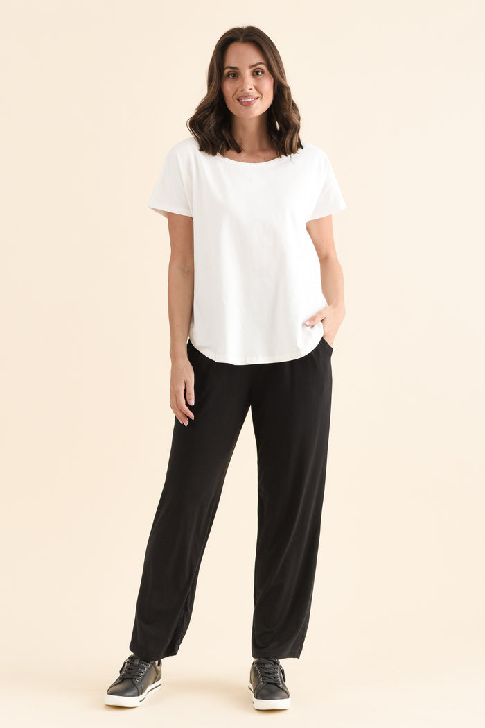 Stevie White Cotton Tee
