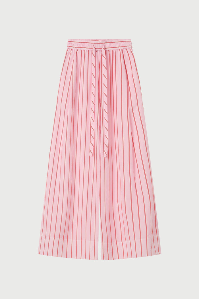 pink striped pants on a white background