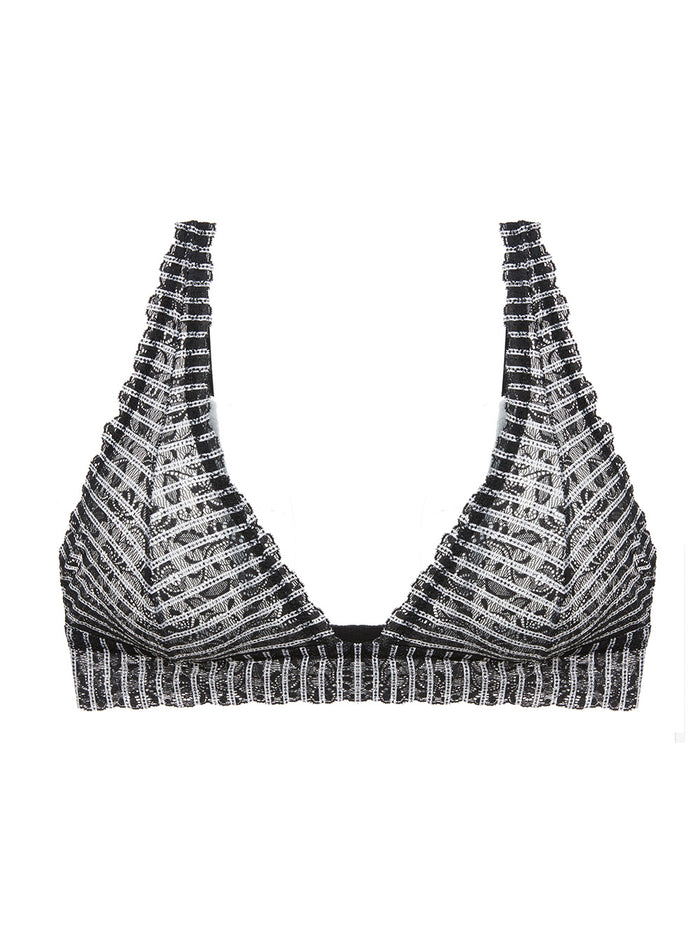 Black Bralette, Pixie Tall Triangle Bralette