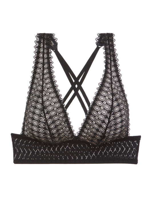 Black Bralette, Lunna Tall Triangle Bralette