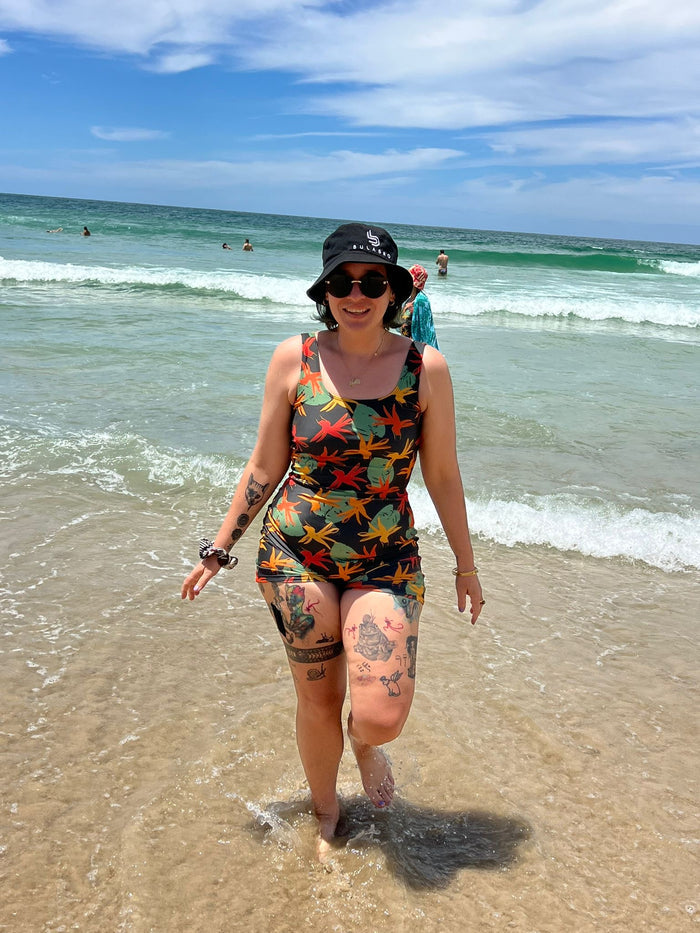 Tekela one-piece in Charcoal
