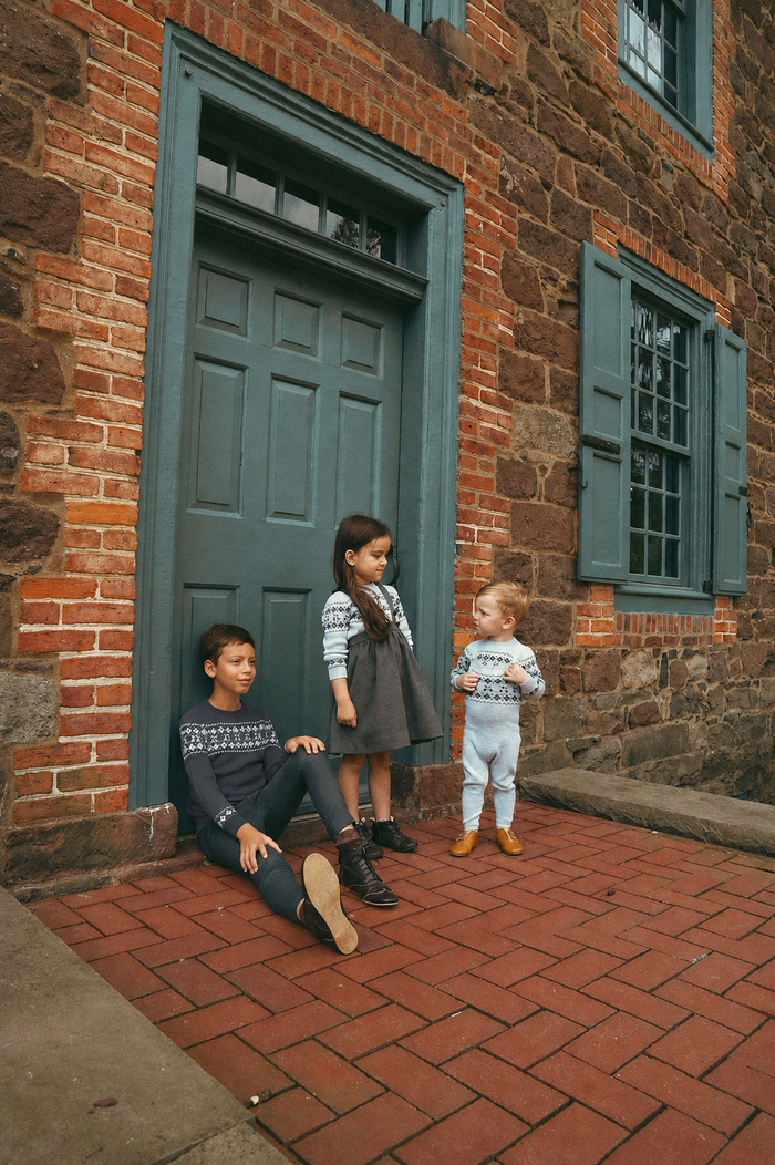 Toddler Boys 2 Piece Set – Grey / Blue – Fair Isle