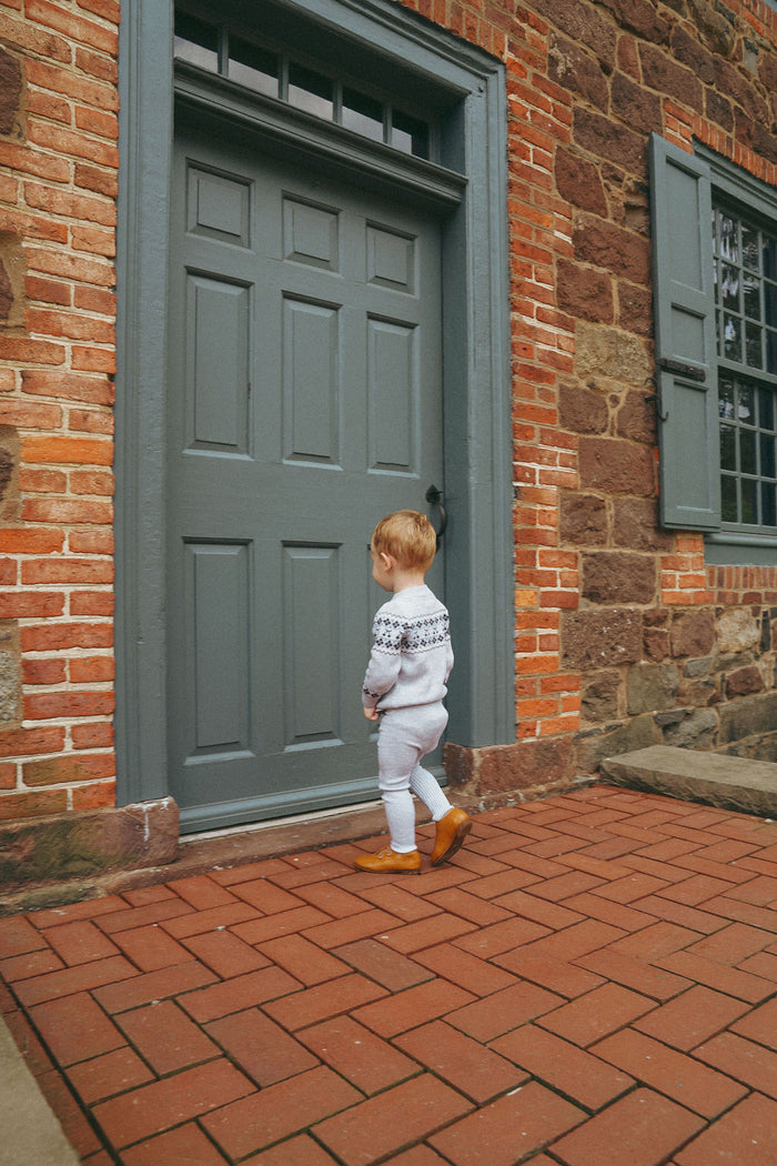 Toddler Boys 2 Piece Set – Grey / Blue – Fair Isle