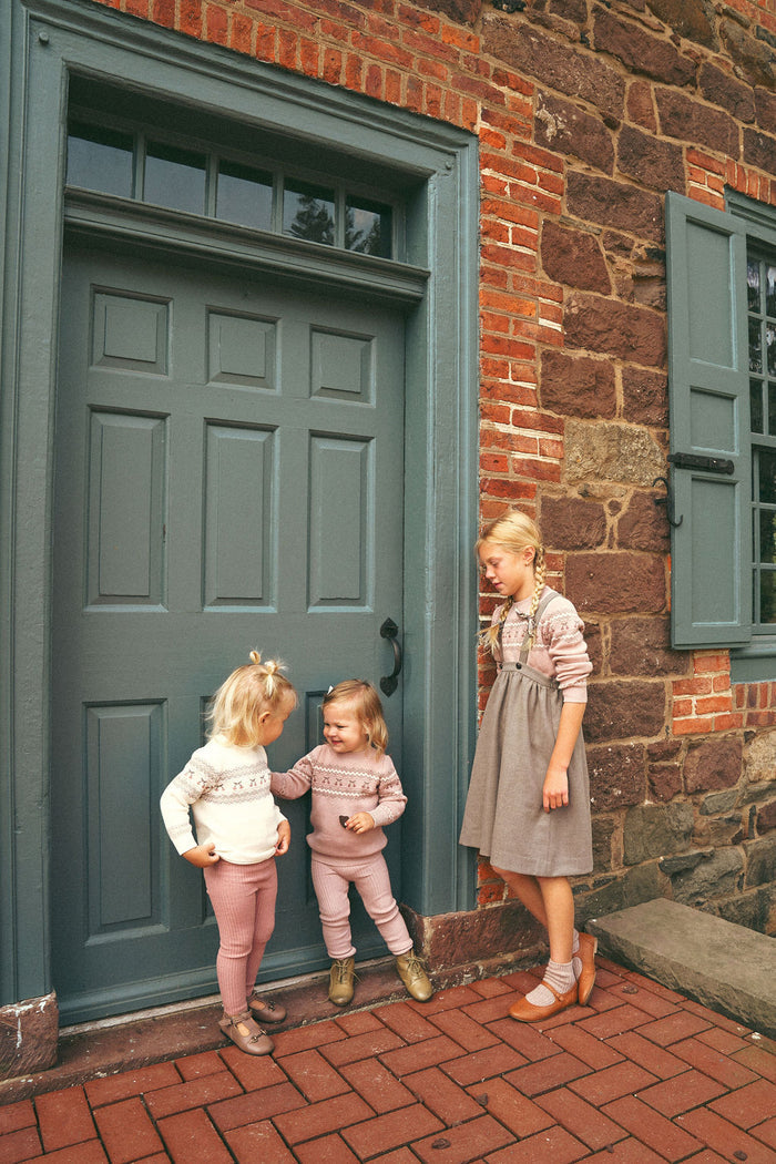 Toddler Girls 2 Piece Set – Mauve – Fair Isle