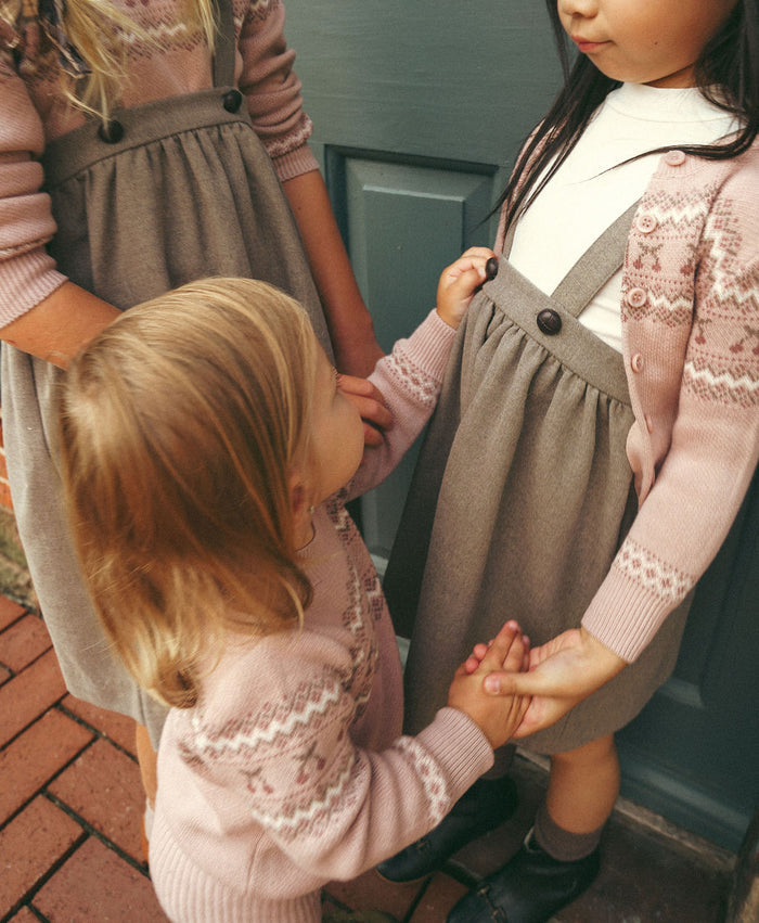 Toddler Girls 2 Piece Set – Mauve – Fair Isle