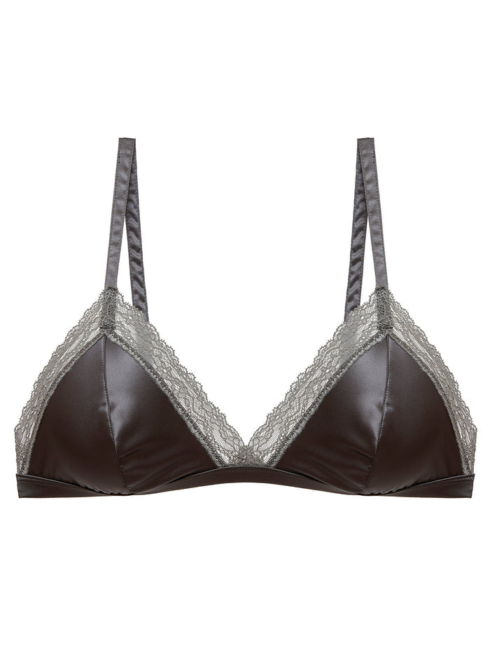 Gray Bralette - Madeline Triangle Bralette