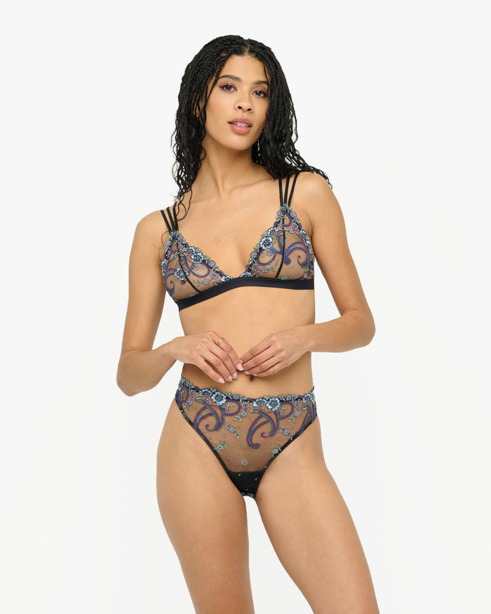 Black Bralette - Sanika Triangle Soft Bra