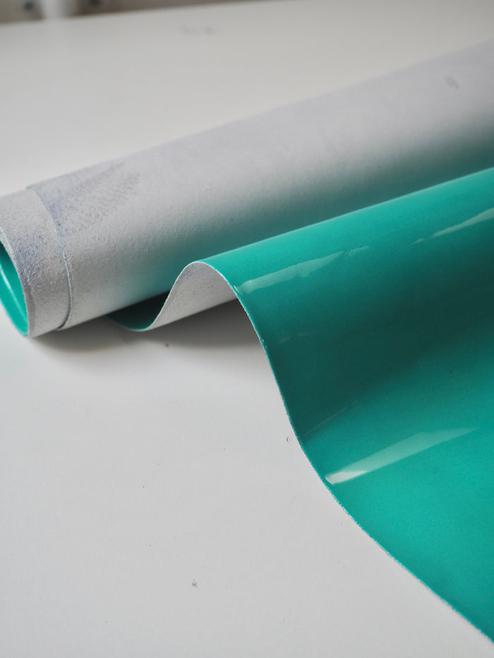 Turquoise Patent Calfskin