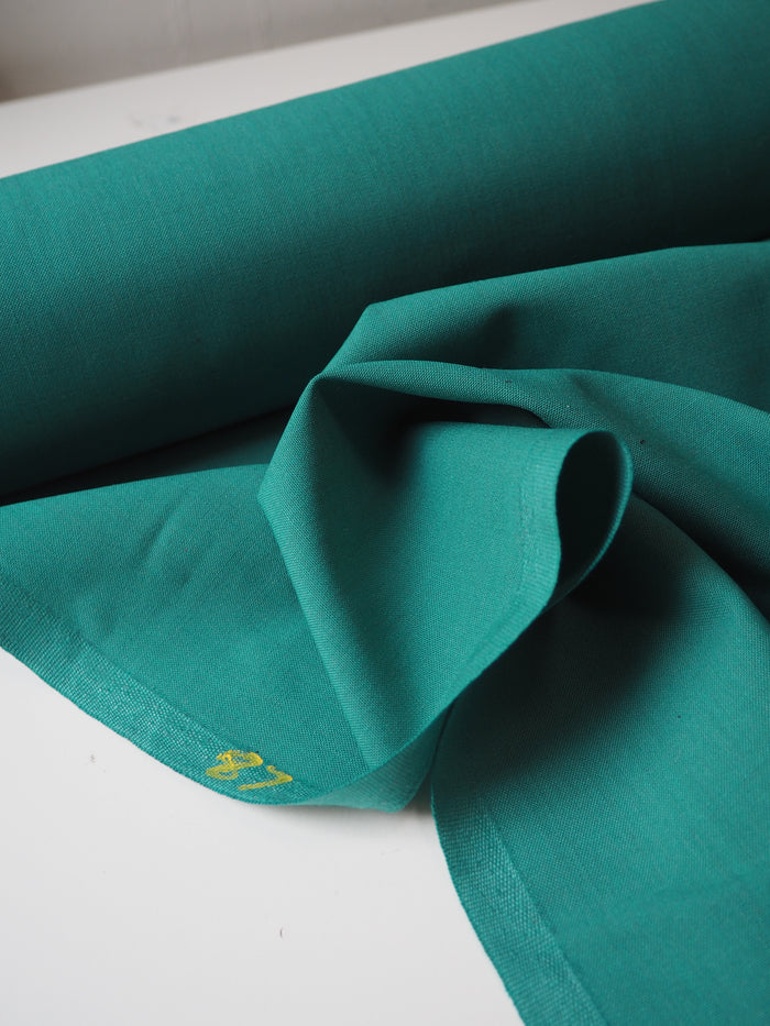 Turquoise Wool Blend Suiting