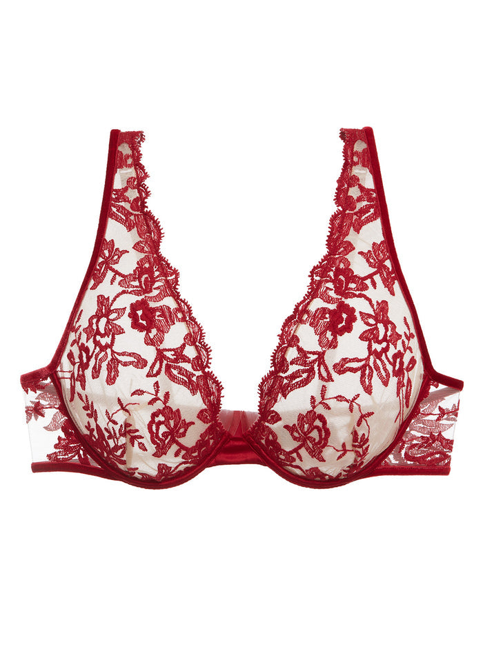 Red Bra, Rosie Velvet Underwire Bra