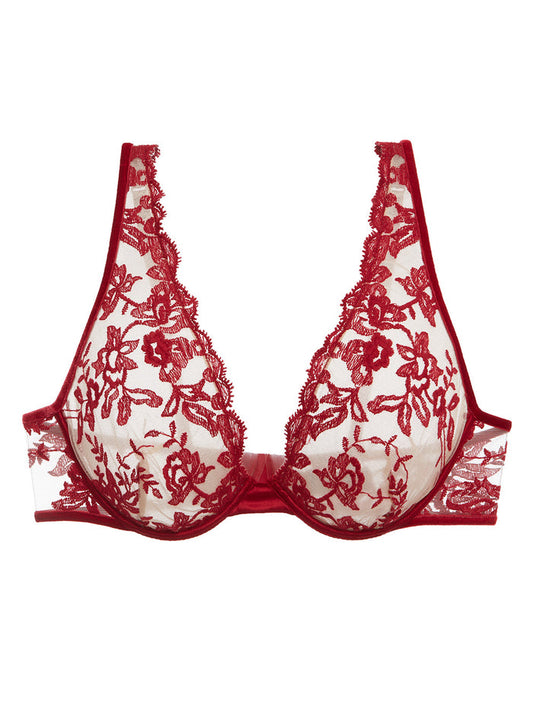 Red Bra, Rosie Velvet Underwire Bra