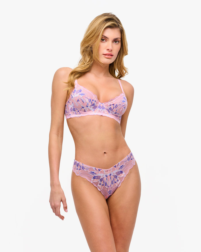 Pink Bra - Paradiso Underwire Demi Cup Bra