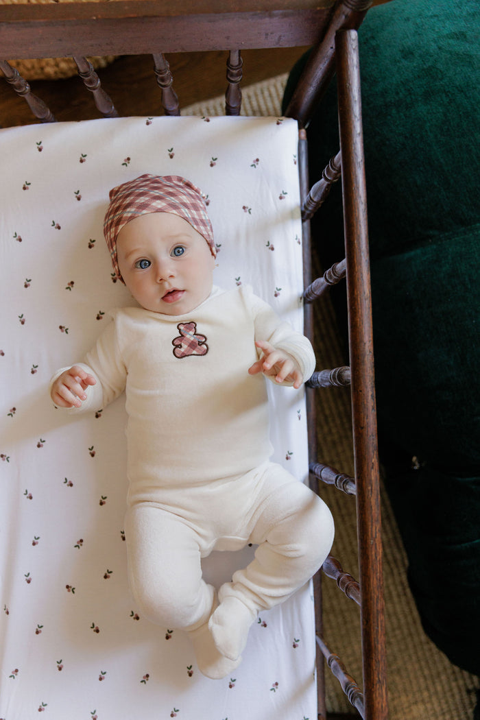 Velour Plaid Bear Collection - Footie