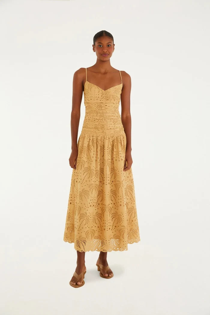 VESTIDO MAXI FRANZIDO AFRODITE