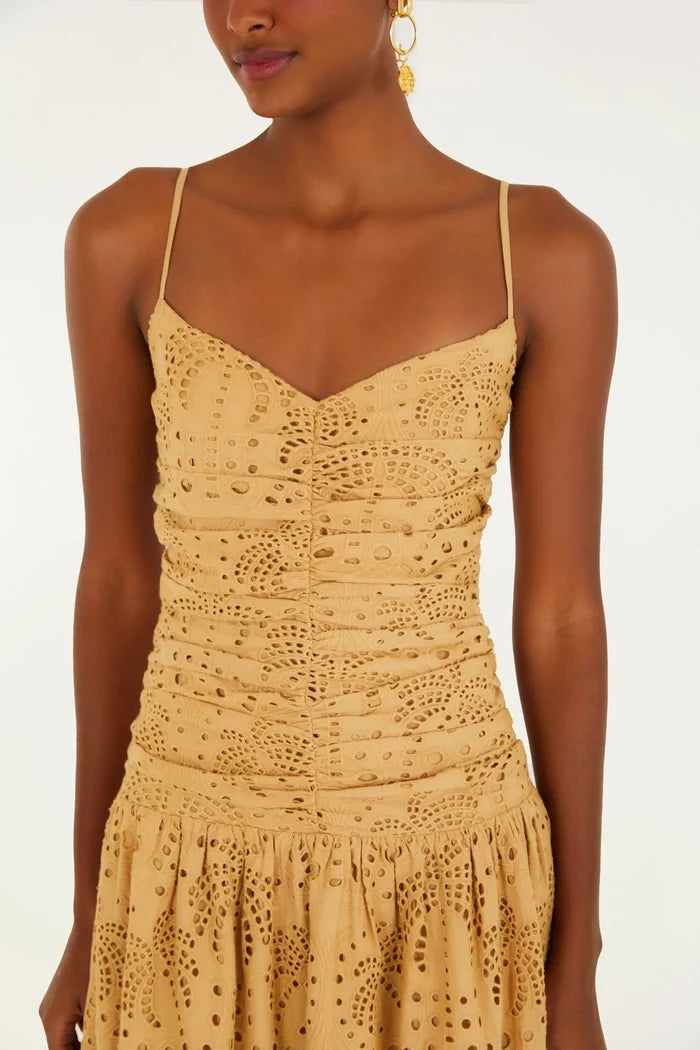 VESTIDO MAXI FRANZIDO AFRODITE