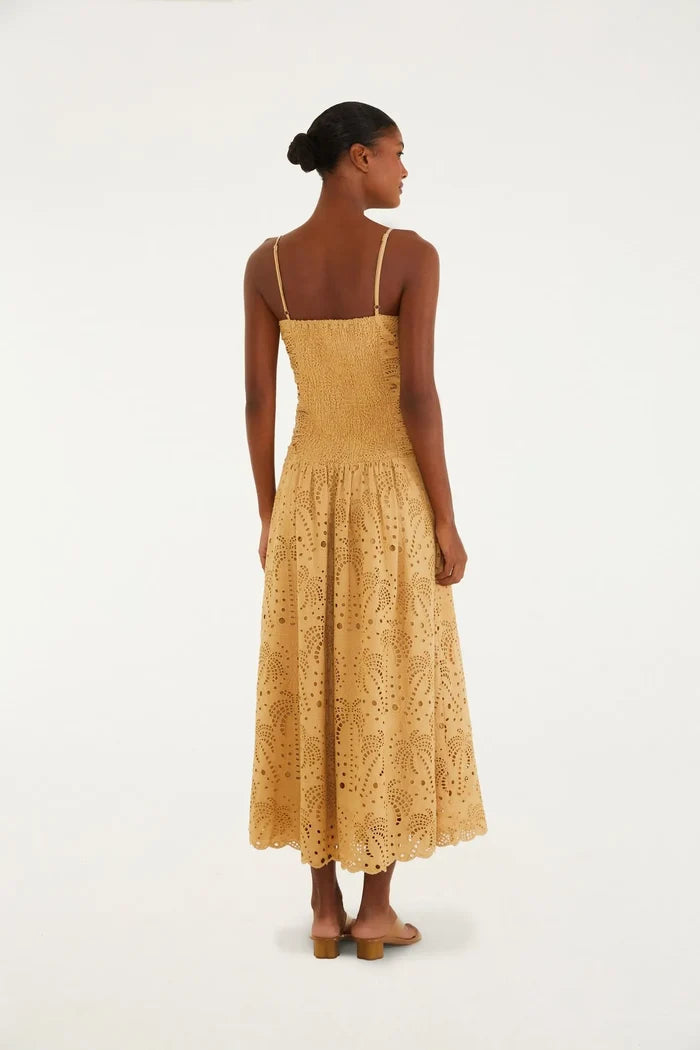 VESTIDO MAXI FRANZIDO AFRODITE