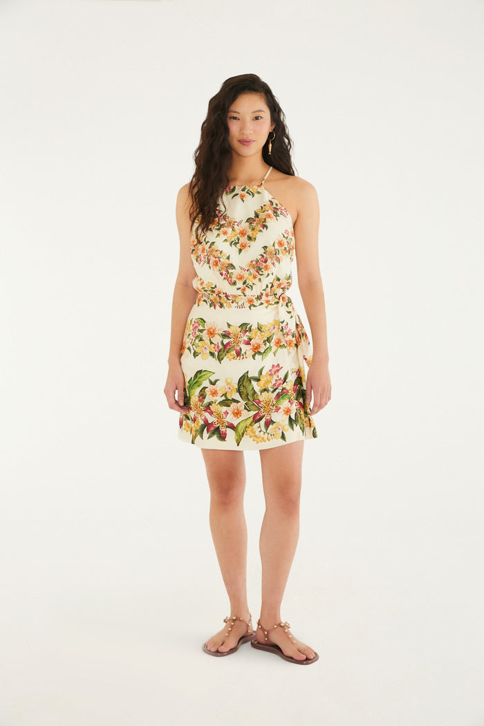 VESTIDO MINI ESTAMPADO FLORAL DE MALI