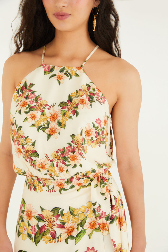 VESTIDO MINI ESTAMPADO FLORAL DE MALI