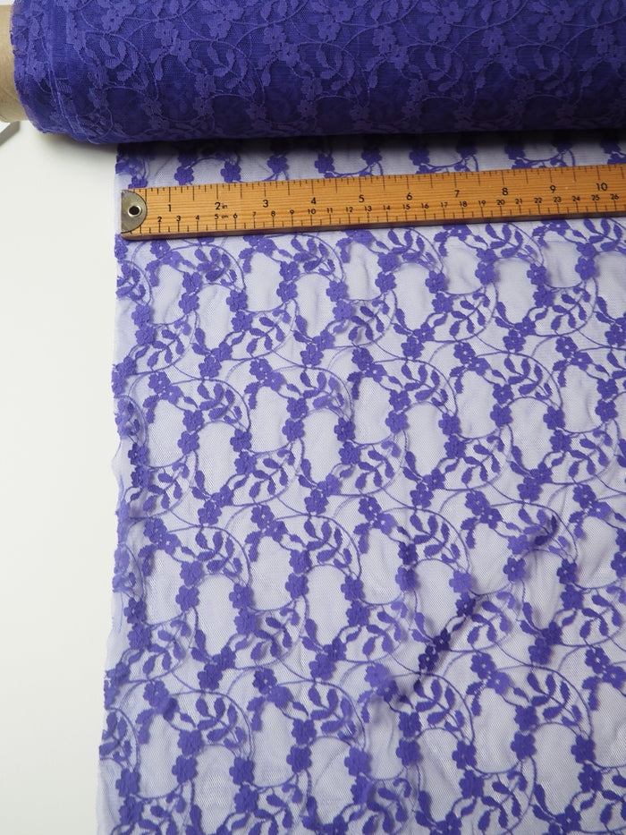 Violet Trailing Flower Lace