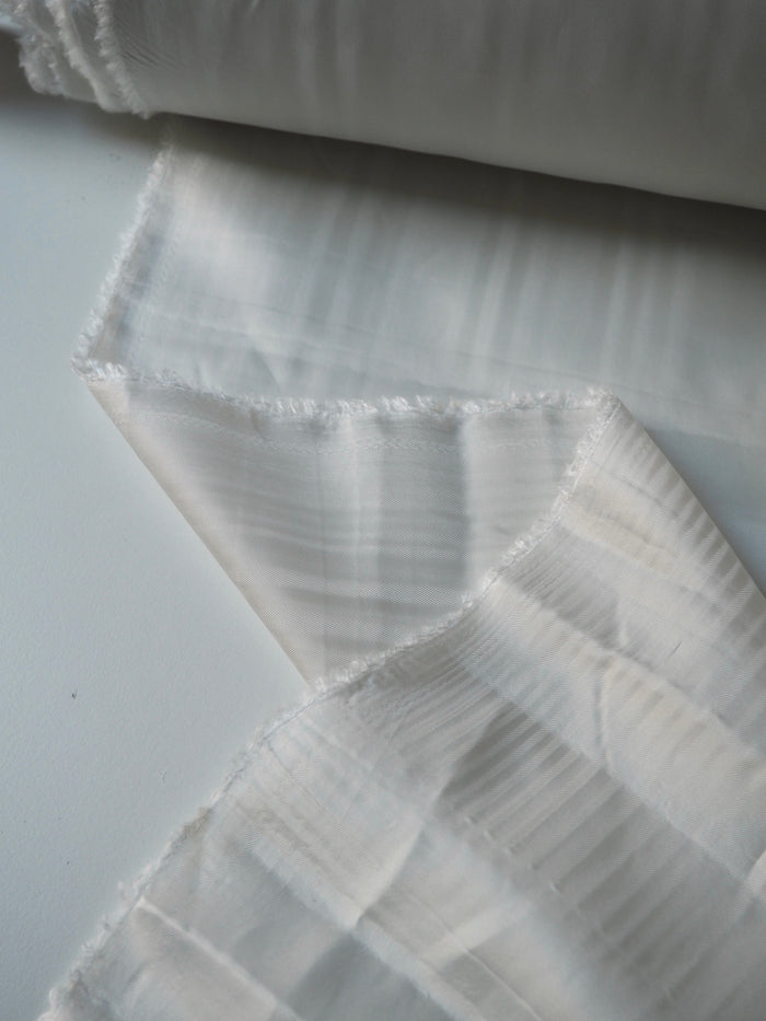 White Cupro Satin Twill Lining