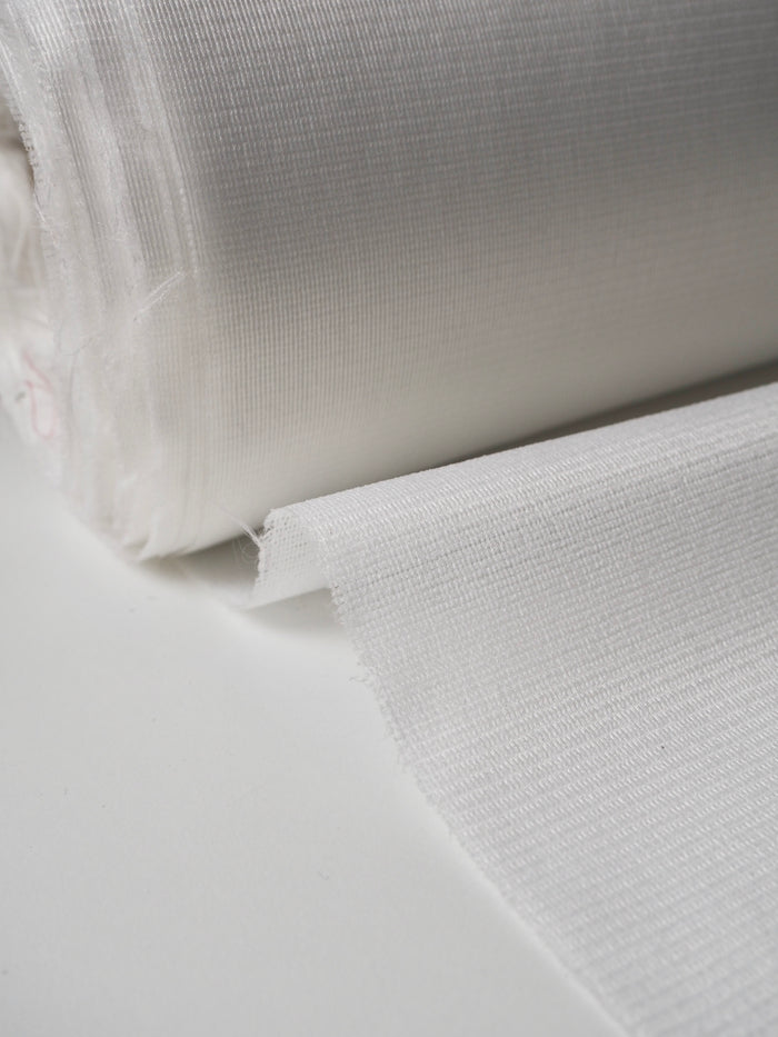 White Heavyweight Satin Nylon Fusible Interfacing