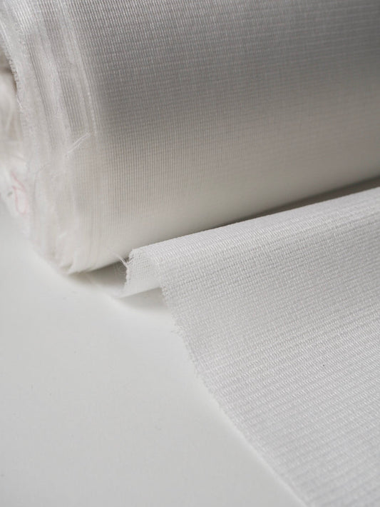White Heavyweight Satin Nylon Fusible Interfacing