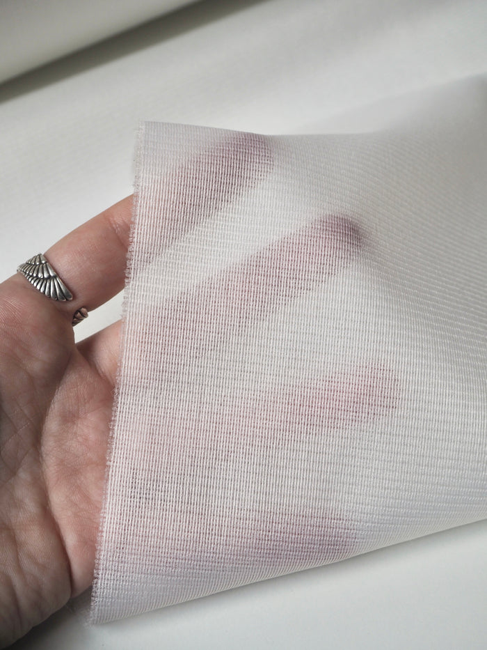 White Heavyweight Satin Nylon Fusible Interfacing