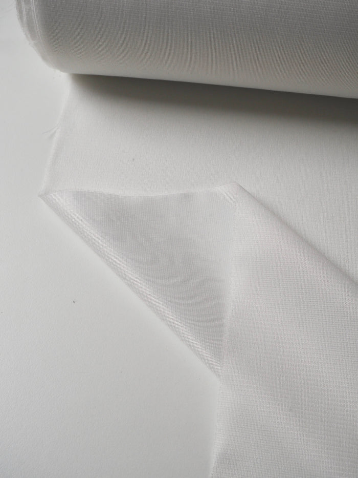White Heavyweight Satin Nylon Fusible Interfacing