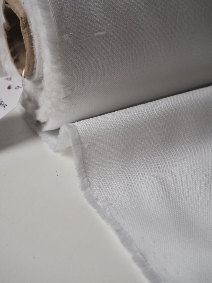 White Linen/Viscose Canvas