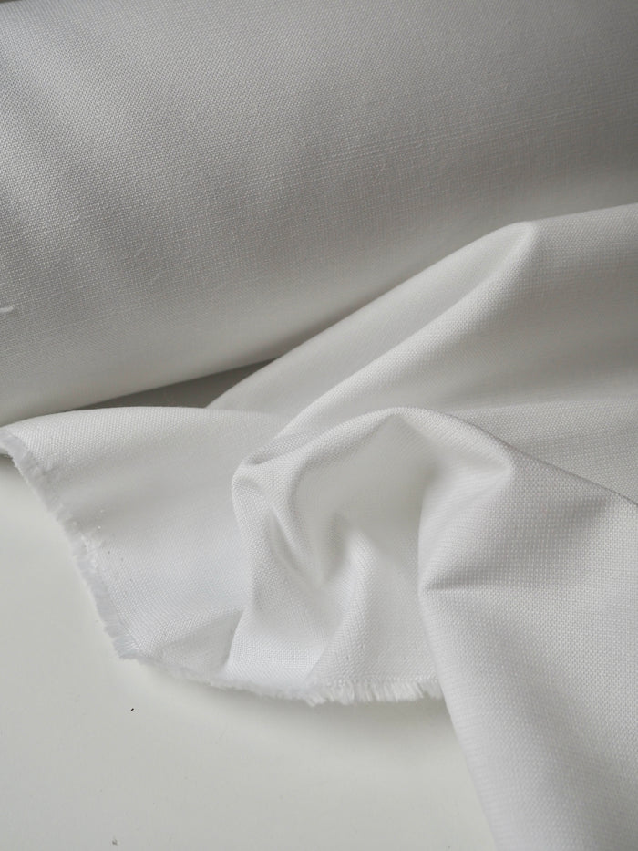 White Linen/Viscose Canvas