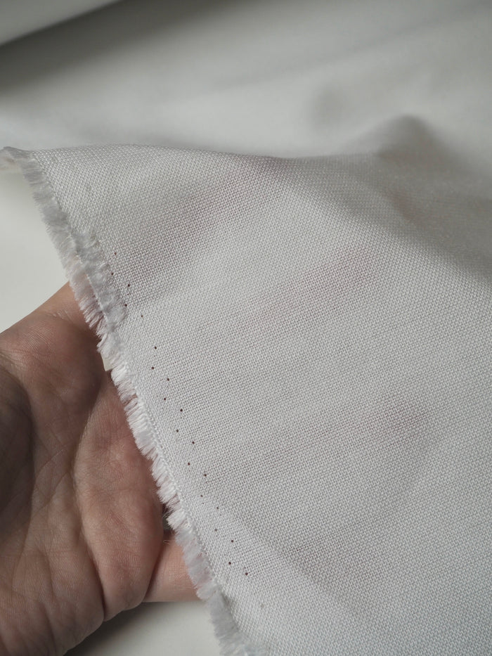 White Linen/Viscose Canvas
