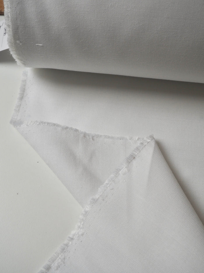 White Linen/Viscose Canvas
