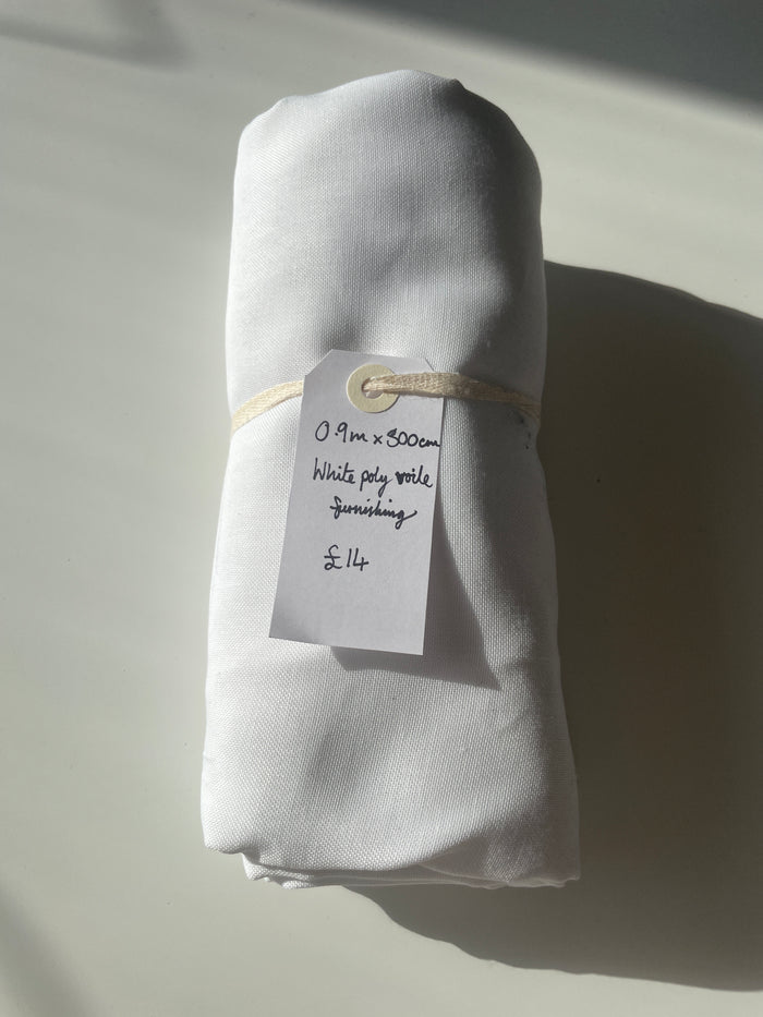 White Poly Furnishing Voile Remnant