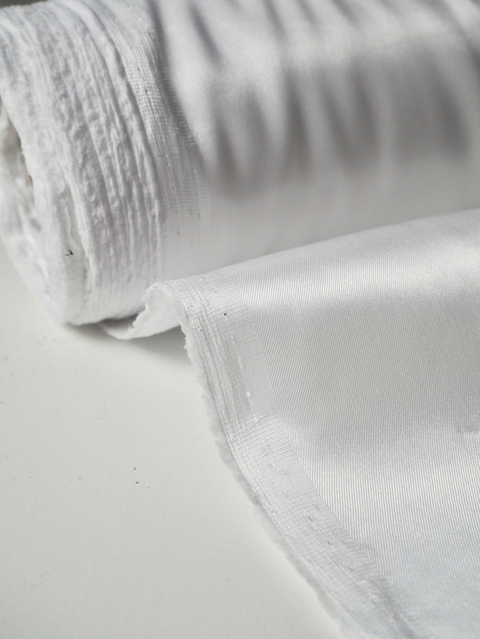 White Stretch Acetate Satin Twill Lining