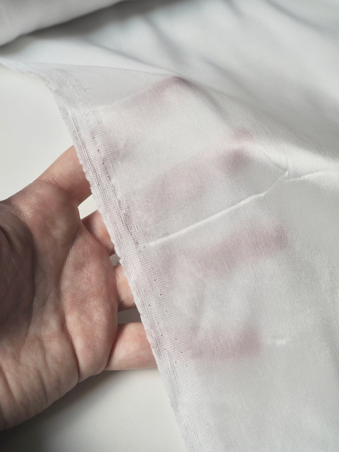 White Stretch Acetate Satin Twill Lining