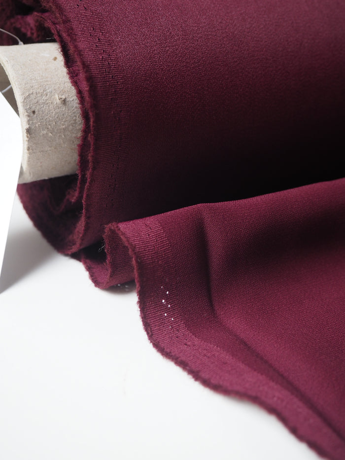 Wine Crepe-Backed Viscose/Acrylic Satin