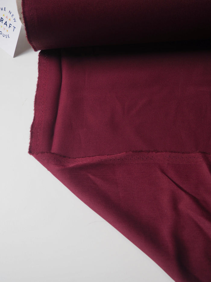 Wine Crepe-Backed Viscose/Acrylic Satin