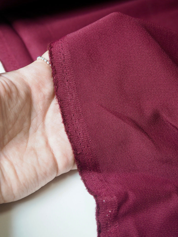 Wine Crepe-Backed Viscose/Acrylic Satin