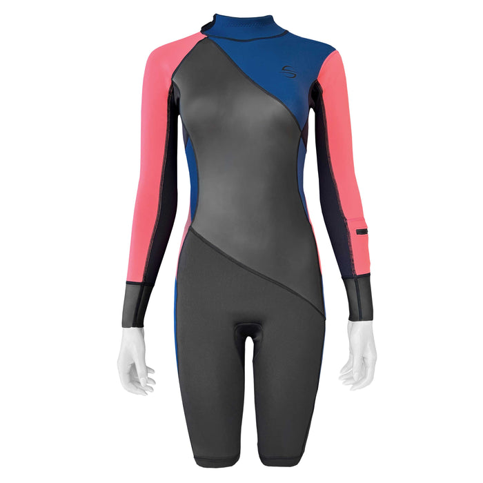 Women's Limestone Neoprene Wetsuit Springsuit 3/2mm Coral