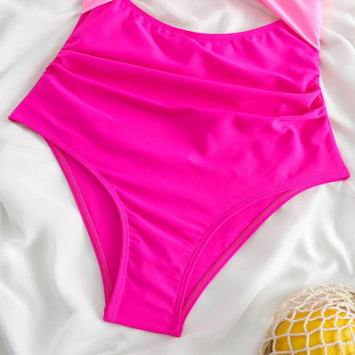 Women's One Piece Swimsuits Tummy Control Cutout High Waisted Bathing Suit Wrap Tie Back 1 Piece Swimsuit