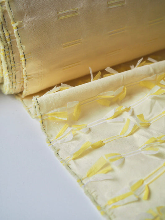 Yellow Fringe Embroidered Cotton