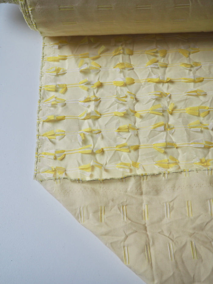 Yellow Fringe Embroidered Cotton